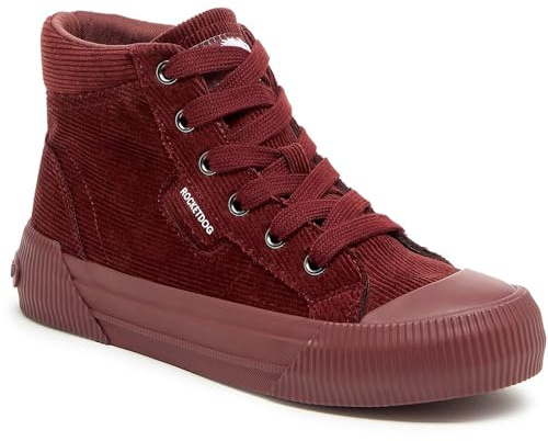 Rocket Dog Cheery Hi Corduroy Women's Burgundy Trainers - UK 6