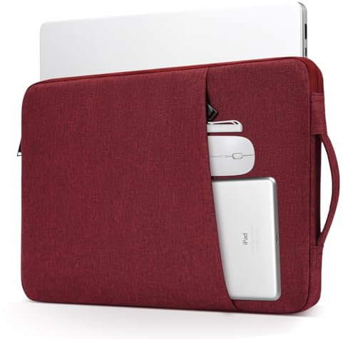 17-17.3 inch Laptop Sleeve Case for HP Pavilion 17/ Envy 17/ Dell Inspiron/Lenovo IdeaPad ThinkPad/LG Gram/MSI/ASUS ACR Notebook/Razer Blade Pro 17 Computer Bag, Wine Red
