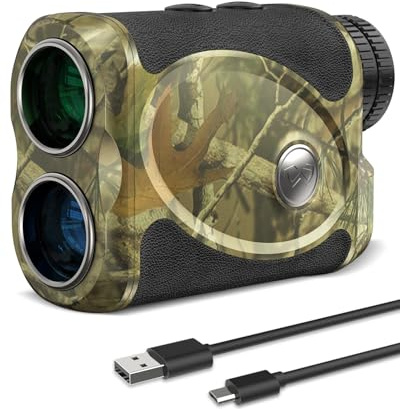WOSPORTS Hunting Rangefinder, 800 Yards Laser Range Finder with Bow Hunting Mode (Angle, Height, Horizontal Distance), Target Lock Vibration, Scanning, Carrying Case Included
