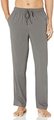 Amazon Essentials Pantalón de Pijama de Punto para Hombre, Gris, L
