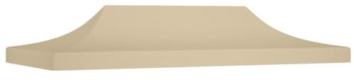 vidaXL Toit de Tente de Réception Toile de Toit de Chapiteau Remplacement de Toit de Tente Escamotable Pavillon de Jardin 6x3 m Beige 270 g/m²
