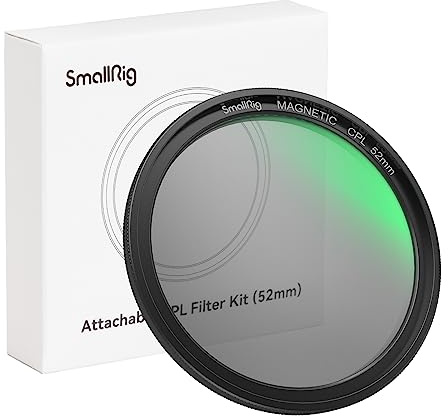SMALLRIG 52 mm Magnetiskt Cirkulärt Polarisatorfilter, HD Optiskt Glas 28 lager Multi Nanobelagt Cirkulärt Polarisationsfilter Magnetisk CPL Ultrasmal Ram - 4216