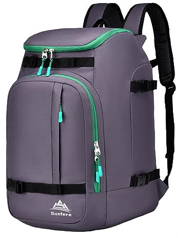 FeedMoo Skischuhtasche, Rucksack, 50 l, wasserdicht, Ski- und Snowboardstiefel, Reisegepäck, Schneestiefel, Taschen, hellblau, für Jugendliche, Herren, Skihelm, Schutzbrille, Handschuhe,