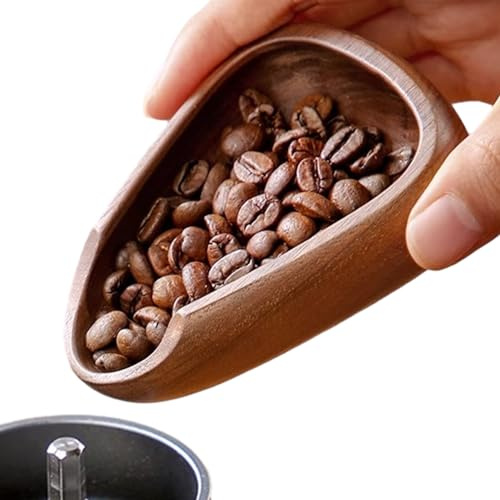 Kaffesked av trä, kaffe doseringsbricka kaffedoseringssked träspade, multifunktionell kaffe mätskopa kaffebönor doseringskopp för mjöl/teblad/kaffebönor/sötsaker/kryddor