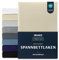 Dreamzie Premium Spannbettlaken 160x200 cm, Spannbetttuch für Dicke Matratzen bis zu 27 cm, Bettlaken 100% Jersey Baumwolle, 150 g/m², Oeko-TEX Zertifiziert - Beige