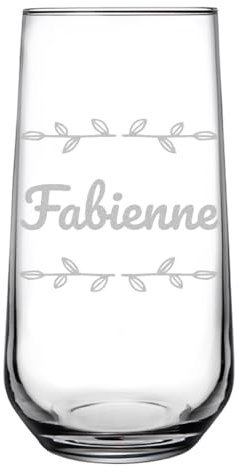 polar-effekt Longdrink Glas 470 ml mit personalisierter Gravur - spülmaschinenfestes Trinkglas - Glas mit Namen graviert - für kalte Getränke - das Geburtstagsgeschenk