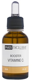Paris Exclusive Cosmetics Booster Vitamin C – Serum 20 % Vitamin C in Lösung – verleiht Glanz und verdeckt Pigmentflecken – für alle Hauttypen – 30 ml