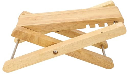 Best Companion Gitarren-Fußhocker, Höhenverstellbare Bambus-Fußstütze mit Stabilem Design für die Leistungspraxis