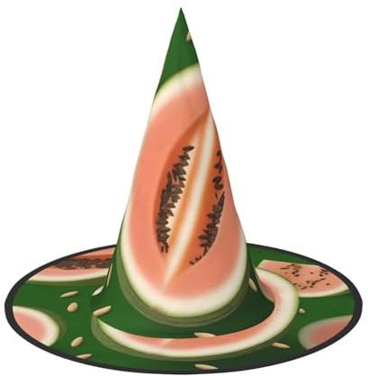 UFhgjjb 2 PCS Halloween Witch Hat - Open melon seeds Full Print Witches Decor Party Costume, Cosplay Role Play Festival Carnival Hat