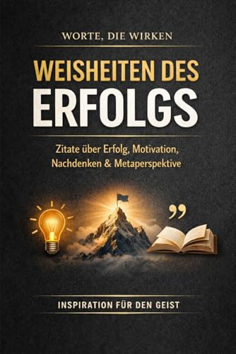 Weisheiten des Erfolgs: 110 Zitate mit Reflexionsseiten für Erfolg, Motivation, Nachdenken und Metaperspektive (Worte, die wirken)