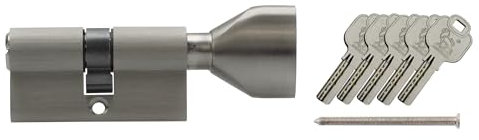 Thumb Turn Knob Euro Cylinder 70 mm 40/40 with 5 Keys (40x40)