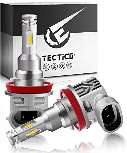 TECTICO H8 LED Angel Eyes Fog Lights 6000K Xenon White Canbus Error Free 12V 40W Headlight Bulbs DRL Halo Ring for E60 E92 E90 E91 E93 E70 X5 E71 E72 X6 E82 E87 E61 E63 E64, 2 Lamps