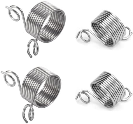 Garnführung Fingerhalter, 4 Stück Edelstahl Handliche Strickpullover Fingerspule Häkelringe Strickring Häkelring Knitting Fingerhut Edelstahl Spiralstrick Fingerhut Fingerring zum Stricken Handwerk