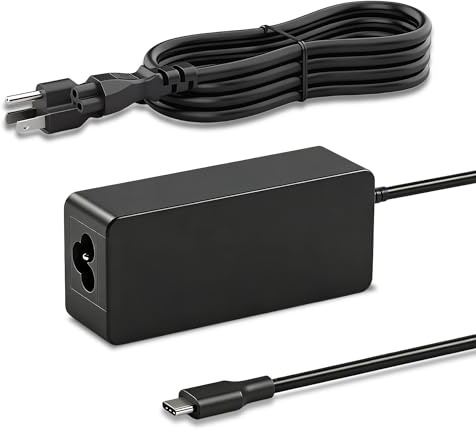 45W USB C Charger Compatible with Hp Dell Lenovo Acer chromebook Asus Samsung Sony Charger Fast Charging Type C HP Spectre X360 13 Elite X2 AC Adapter Power Cord Supply