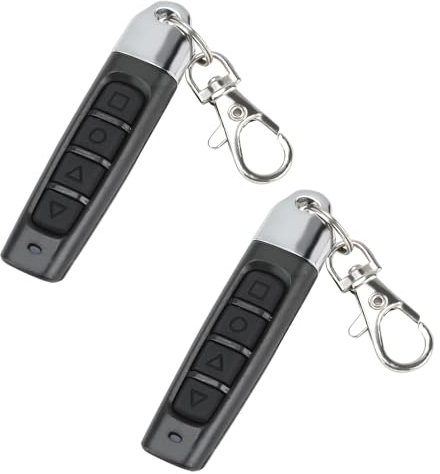 2Pcs Garagentor Fernbedienung 433MHz, Funkfernbedienung Garagentoröffner Handsender, Garagentoröffner Klonen Universal, Fernbedienung Duplizierer für Zauntür, Rollladenschalter