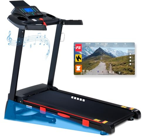 ATEEDGE Treadmills for Home, 15% Auto Incline, 0.5-10 MPH, 18 Belt, 3 HP, 350lb Capacity, Foldable, Bluetooth App
