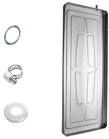 Bandeja de Goteo Aire Acondicionado Bandeja de Goteo de Acero Inoxidable, con Tubo de Desagüe de 2 M para Sistemas Universales de Bomba de Calor De(100 * 47.5 * 3.8cm)