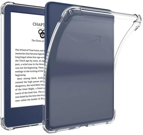 VOVIPO Clear Case for 6 Kindle (11th Generation-2024/2022 Release), Ultra Soft Flexible Transparent TPU Skin Bumper Back Cover Light Shell Reinforced Corners for Kindle 11th Gen 2022/2024 6 inch-CR