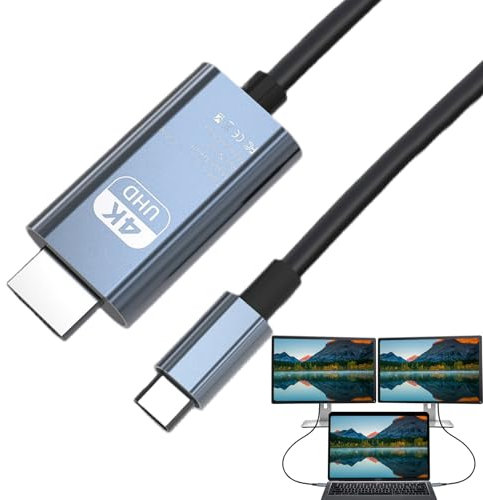 Cavo Di Tipo C - Cavo Da USB A HDTV, Adattatore 4K60Hz | Visualizza Televisore Per Telefonia Mobile Avanzata Trasmissione Ad Alta Velocità Accessori Per Filo Di Proiezione Video Per La Configurazione