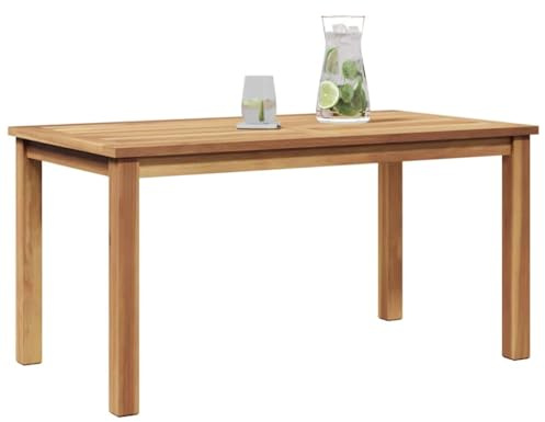 vidaXL Kaffeebord Brun 90 x 50 x 45,5 cm Massivt teakträ, Trädgård och terrass, modern teak trä kaffebord, stilren utemöbel, smart dekoration, nutida design