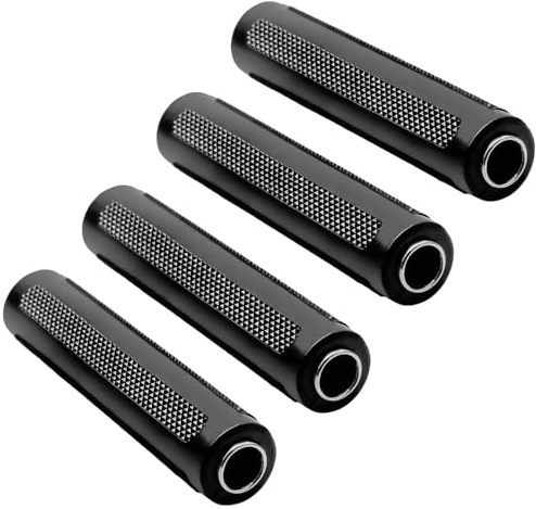 Instrumentkabeladapter ljuduttag kön växlare kontakt med zinklegering konstruktion, kompatibel med gitarrförstärkare, basförstärkare, dj-utrustningsadapter, studioskärmar och offentlig, 4-pack