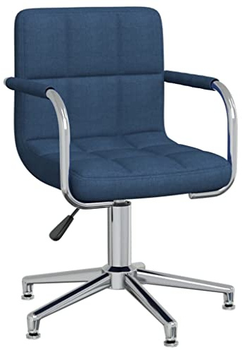 Frdhee Silla De Visitante Sillas De Comedor Voladizo Sillas,Silla De Comedor Giratoria Tela Azul,Para Cocina Y Comedor,Fácil De Mantener