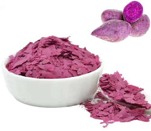 Purple Potato Flakes140g/4.93OZ,dried Purple Potato, Flakes Purple Potato, Sweet Potato Slices, Used for baking and pastry ingredients, Instant Brewed Breakfast