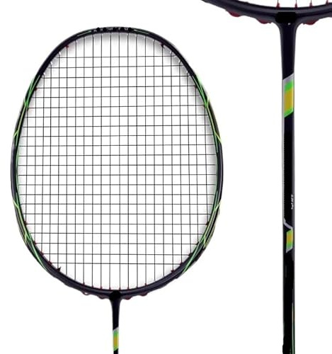 CaFfen Badminton Set Racchetta da Badminton Super Leggera 6U in Carbonio Pieno 72 g, for Adulti, Uomo e Donna(A 2pcs)