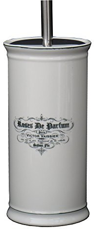 Roses De Parfum Ceramic Vintage Bathroom Accessory Toilet Brush Holder with Brush Gift Idea