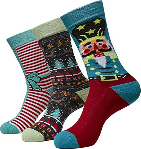 Urban Classics Christmas Nutcracker Socks 3-Pack multicolor 35-38
