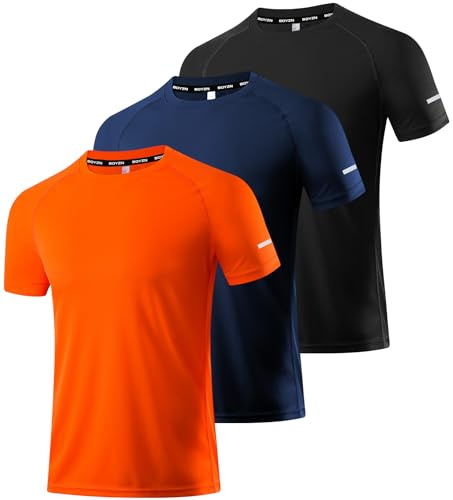 Boyzn 1, 3 eller 5-pack sportt-shirts, herr, kortärmade t-shirts, funktionell skjorta, löpskjorta, snabbtorkande ventilerande sportskjorta, sommar, fitnessskjorta, träningströja för löpning, träning,