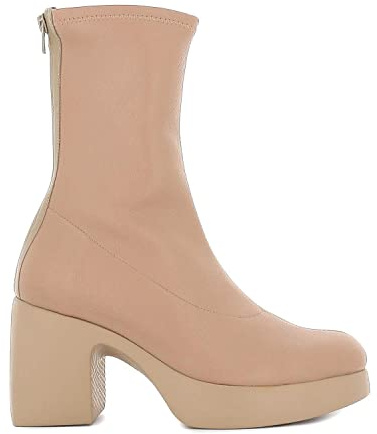 Wonders Botín Plataforma Cremallera Mujer Piel marrón para: Mujer Color: Taupe Talla: 38