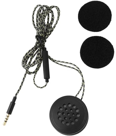 Ejoyous Motorcykelhjälm headset, hjälmhörlurar, hjälmhögtalare, motorcykelhjälm, headset, högtalare, stöder handsfree-enheter med 3,5 mm kontakt, 1,2 m kabellängd