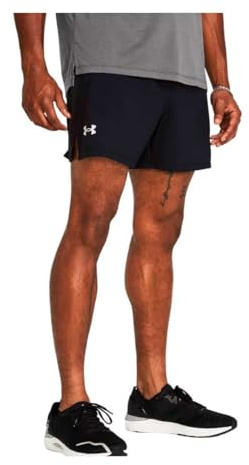 Under Armour Men's Launch Run 5 Inch Unlined Shorts, (001) Black/Black/Reflective, 3X-Large