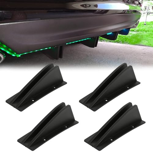 DREAMIZER Auto Heckspoiler, 4PCS Universal Stoßstange Diffusor, ABS Schwarz Flossenschutzdekoration