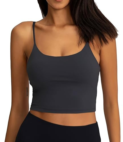ATRACTIVOLL Canotta Sportiva Donna, Basic Top Maglie Senza Maniche, Traspirante e Leggero per Palestra Yoga Casual Canottiera Corto con Spaghetti