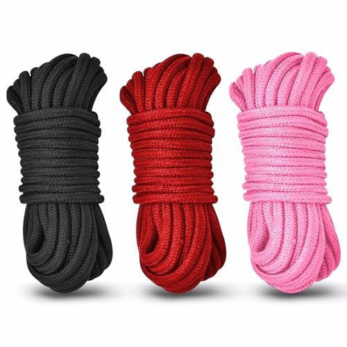 Cuerda de algodón suave y sólida, cuerda gruesa de algodón, cuerda de atar, cuerda de escalada resistente, cuerda para tendedero, manualidades, jardín, 8 mm, cuerda multiusos para atar, bricolaje