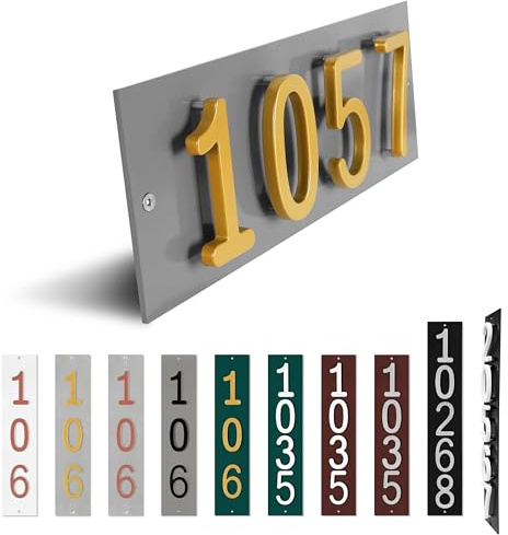 RoyalShade Floating Aluminum Address Sign – Custom Modern House Numbers, Made in USA