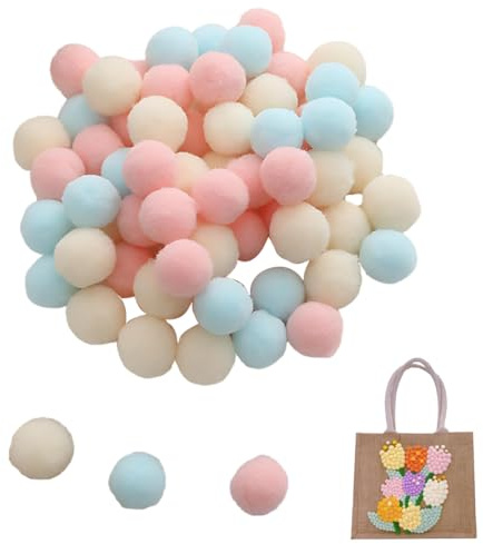 OUDQFCJ 500 Pompones Mini de Fieltro Fluffy para Manualidades, Decoración de Fiestas, Guirnaldas, Borlas, Accesorios para el Cabello, Ropa (10mm) (Multicolor)