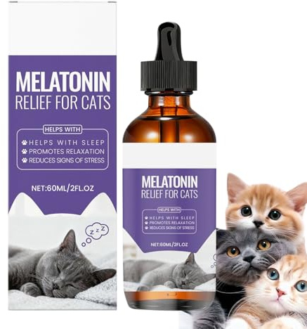 Cura calmante per Gatti | Soluzione Naturale da 60 ml – calmanti per Gatti – per la Salute e Lo Stress tensioni Gattini di Taglia Piccola, Media e Grande Razza da Viaggio a casa
