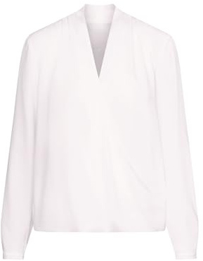 Seidensticker Damblusar – modeblus – omlottlook – långärmad – viskos, Vit (marin 1), 46