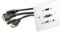 LINDY Wandanschlussplatte VGA/HDMI/USB/3.5mm Stereo 60220, Weiß, 8.5 x 1.0 x 8.5 centimeters