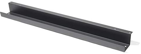 Modulor Kabelkanal, Kabelführung für den Schreibtisch (7 x 9 x 102,5 cm), Kabelhalterung inklusive Schrauben, anthrazit