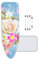 ZJBKX Extra Großer Bügelbrettbezug, L/XL, 160x65cm, Blaue Blumen, Mit 4 Clips
