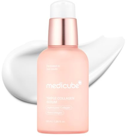 medicube Triple Collagen Serum 55ml - Nourish dull skin with Triple Collagen Complex - A lightweight serum with Niacinamide and Hyaluronic Acid - Korean Skincare