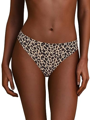 Chantelle SOFTSTRETCH UW Bas String sous-vêtement, Leopard Nude, Taille Unique Femme