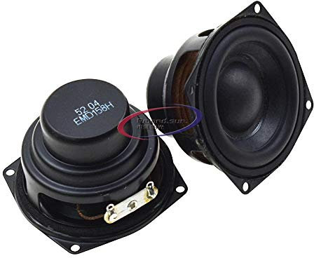 Reland Sun 2 altavoces de audio de 2 pulgadas de 52 mm, 4 ohmios, 10 W, altavoces multimedia de graves para audio DIY