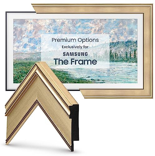 Frame My TV Deco TV Frames - Champagne (Formerly Warm Silver) Smart Frame Compatible ONLY with Samsung The Frame TV (32, Fits 2021-2024 Frame TV)