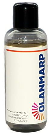 Olanmarp Fintvättmedel koncentrat flytande tvättmedel för stödstrumpor och kompressionsstrumpor för handtvätt + maskintvätt (240 ml, utan tvättnät)