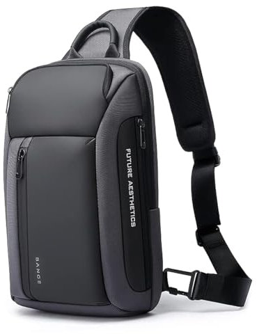 BANGE Sling Bag, Waterproof Men's Chest Bag Shoulder bags Crossbody Sling Backpack for Men Sling Backpacks (7566grey)